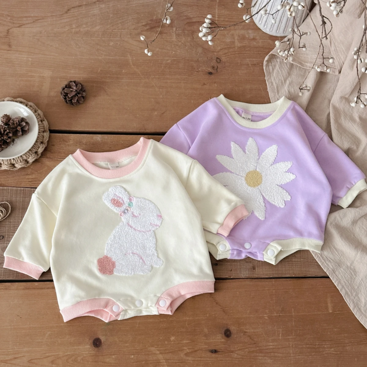Baju bayi perempuan baru lahir - Newborn Baby Girl Romper Floral ulasan dan harga