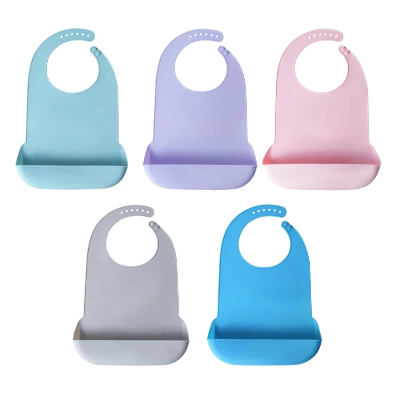 Celemek Silikon Anti Minyak da - Waterproof Baby Bibs Silicone ulasan dan harga